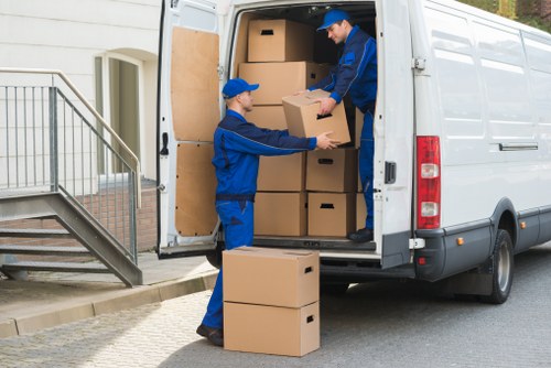 Team member inspecting moving equipment before a removals job