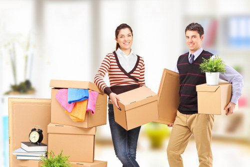 Customer selecting a trusted payment method for removals services