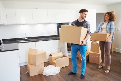 Team loading furniture during a fast London removals job