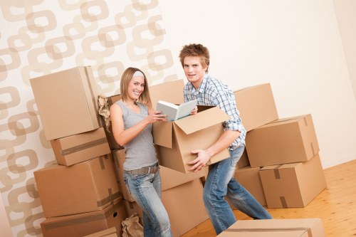 Secure loading of boxes into a moving truck in London