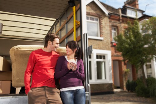 Careful loading of furniture into a man with a van service