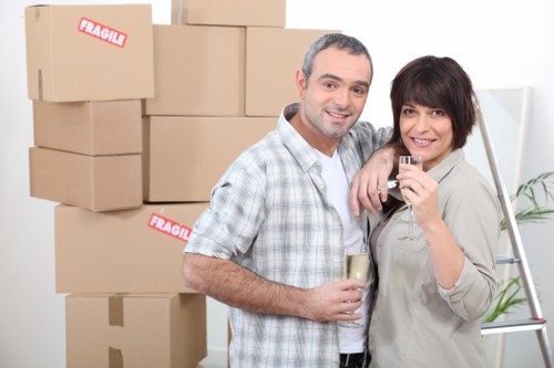 London removals and storage van prepared for a city move